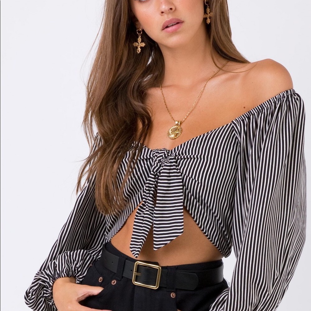 Princess Polly Ruby Spark Tie-Up Top